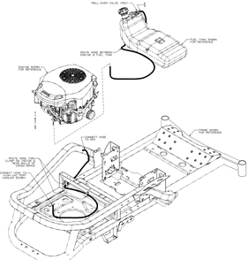 Vent Hose Diagram and Parts List for ZT1-54KH (17CM010)(2022) Cub Cadet Lawn Tractor